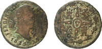 Spain 4 Maravedis Spain Kingdom 1829 4 Maravedis - Fernando VII Copper Segovia Mint 4.61g F KM 489 -