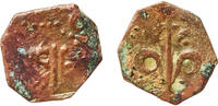 Spain 1 Denier Spain Kingdom of Valencia Spanish states 15th - 17th Centuries Denier Copper Valencia Mint 0.72g F -