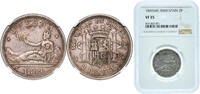 Spain 2 Pesetas Spain Provisional Government 1869 ????18-68 SNM 2 Pesetas - Provisional Government Silver (.835) Royal Mint of Spain 10g NGC VF -