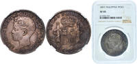 Philippines 1 Peso Philippines Spanish colony 1897 SGA 1 Peso - Alfonso XIII Beautiful old cabinet tone Silver (.900) Manila Mint (6000000) 25g NGC -