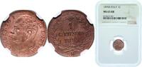 1 Centesimo 1895 R Rome Mint Italy Italy Kingdom 1895 R 1 Centesimo - Umberto I Copper Rome Mint (13860000) 1g NGC MS 63  KM 29 NGC MS 63