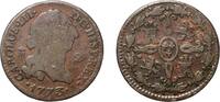 Spain 2 Maravedis Spain Kingdom 1773 2 Maravedis - Carlos III Copper Segovia Mint 1.96g VF KM 406 Cal 1914 -