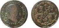 Spain 8 Maravedis Spain Kingdom 1817 J 8 Maravedis - Fernando VII (Jubia,2nd portrait) Copper Jubia Mint 8.68g F KM 491 -