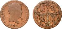 Spain 8 Maravedis Spain Kingdom 1825 J 8 Maravedis - Fernando VII (3rd portrait) Copper Jubia Mint 9.14g VF KM 502 -