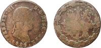 Spain 8 Maravedis Spain Kingdom 1826 8 Maravedis - Fernando VII (2nd portrait) Copper Segovia Mint 11.24g VF KM 486.1 -