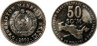Uzbekistan 50 Soʻm Uzbekistan 2001 50 Soʻm (Independence) Copper-nickel clad steel Tashkent 8.15g AU KM 15 Schön 40 -