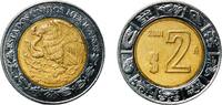 Mexico 2 Pesos Mexico United Mexican States 2001 Mo 2 Pesos Bimetallic: aluminium bronze centre in stainless steel ring Casa de Moneda de Méxic -