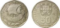 Portugal 50 Escudos Portugal Third Republic 1988 50 Escudos Copper-nickel (75% Copper, 25% Nickel) Lisbon Mint (41905000) 9.45g XF KM 636 Gomes R 6 -