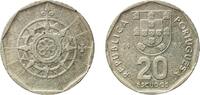 Portugal 20 Escudos Portugal Third Republic 1987 INCM 20 Escudos Copper-nickel (Cu750, Ni250) Lisbon Mint (68216000) 6.91g XF KM 634 Gomes R 52 -