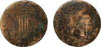 Spain 3 Quarts Spain Principality of Catalonia Spanish states 1810 - 1814 3 Quartos (III QUAR) Copper La Seca Mint 6.19g F KM 115 -