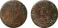 Spain 3 Quarts Spain Principality of Catalonia Spanish states 1811 3 Quartos (III QUAR) Copper Cataluña (Tarragona or Mallorca) 6.57g VF KM 115 -