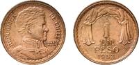 Chile 1 Peso Chile Republic 1953 So 1 Peso Copper Casa de Moneda de Chile Mint 7.44g UNC KM 179 Schön 25 -