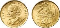Chile 20 Centésimos Chile Republic 1971 So 20 Centésimos Aluminium bronze Casa de Moneda de Chile Mint (89200000) 2.98g UNC KM 195 -