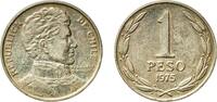 Chile 1 Peso Chile Republic 1975 So 1 Peso (BERNARDO O'HIGGINS) Copper-nickel Casa de Moneda de Chile Mint (51000000) 5.05g XF KM 207 Schö -