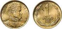 Chile 1 Peso Chile Republic 1981 So 1 Peso (small issue) Aluminium bronze (92% Copper, 2% Aluminium, 6% Nickel) Casa de Moneda de Chile Mint -