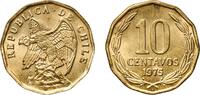 Chile 10 Centavos Chile Republic 1975 So 10 Centavos Aluminium bronze Casa de Moneda de Chile Mint (8600000) 4.91g UNC KM 205 -