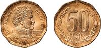 Chile 50 Pesos Chile Republic 1982 So 50 Pesos Copper-aluminium-nickel (92% Copper, 6% Nickel, 2% Aluminium) Casa de Moneda de Chile Mint (1400 -