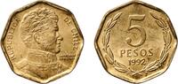 Chile 5 Pesos Chile Republic 1992 So 5 Pesos Copper-aluminium-nickel (92% Copper, 6% Aluminium, 2% Nickel) Casa de Moneda de Chile Mint (76000 -