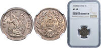 Chile 5 Centavos Chile Republic 1928 So 5 Centavos Copper-nickel Casa de Moneda de Chile Mint (5197000) 2g NGC MS 64 KM 165 Schön 8 -