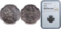 Chile 5 Centavos Chile Republic 1938 So 5 Centavos Copper-nickel Casa de Moneda de Chile Mint (2000000) 2g NGC MS 64 KM 165 Schön 8 -