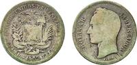 Venezuela 2 Bolivars Venezuela Republic 1902 2 Bolívares Silver (.835) (Copper .165) Caracas Mint (250000) 9.5g F Y 23 NCV mv2bs-aa -