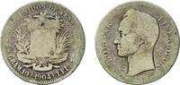 Venezuela 2 Bolivars Venezuela Republic 1904 2 Bolívares Silver (.835) (Copper .165) Paris Mint 9.47g F Y 23 NCV mv2bs-aa -
