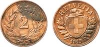 Switzerland 2 Rappen Switzerland Federal State 1915 B 2 Rappen (Wreath; bronze; light type) Bronze (95% copper, 4% tin, 1% zinc) Bern Mint (1000000) -