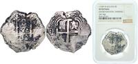 Bolivia 8 Reales Bolivia Spanish colony 1738 P M 8 Reales - Philip V Silver (.917) 24.18g NGC XF KM 31a KM R31 -