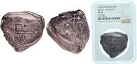 Spain 8 Reales Spain Kingdom ND (1682-99) M 8 Reales Maria - Carlos II Silver (.931) Seville Mint 21.03g NGC VF 35 KM 41 -