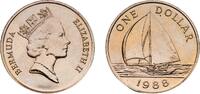 Bermuda 1 Dollar Great Britain Bermuda 1988 1 Dollar - Elizabeth II (3rd portrait) Nickel brass Royal Mint (2000000) 7.54g BU KM 56 -
