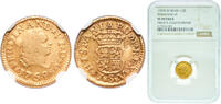 Spain ½ Escudo Spain Kingdom 1759 S JV ½ Escudo - Fernando VI (Seville) Gold (.917) Seville Mint 1.7g NGC VF KM 374 Cal 262 -