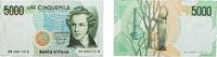 Italy 5000 Lire Italy Republic 1985 5000 Lire (Bellini) Paper UNC P 111 -