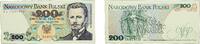 Poland 200 Zlotys Poland Polish states 1988 200 Zlotys Paper UNC P 144 -
