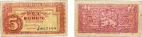 Czechoslovakia 5 Korun Czechoslovakia Third Republic 1945 5 Korun Paper VF P 59 -