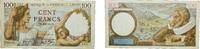France 100 Francs France Third Republic 1941 100 Francs - Sully (type 1939) Paper XF Holed P 94 Fay 26 BDF 193903 -