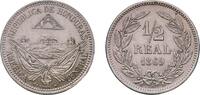 Honduras ½ Real Honduras Republic 1869 A ½ Real Nickel brass (60% Copper, 25% Nickel, 15% Zinc) Paris Mint 6.8g UNC KM 32 -