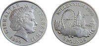 Gibraltar 5 pounds Gibraltar British colony Elizabeth II 1998 5 pounds Millennium 2000 -