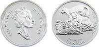 Canada 50 Cents Canada Commonwealth Elizabeth II 1996 50 Cents Cougar Kittens -