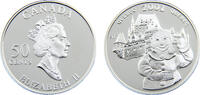 Canada 50 Cents Canada Commonwealth Elizabeth II 2001 50 Cents Quebec Carnival -