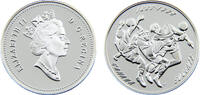 Canada 50 Cents Canada Commonwealth Elizabeth II 1998 50 Cents First Overseas Canadian Soccer Tour -