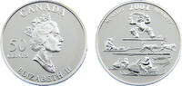 Canada 50 Cents Canada Commonwealth Elizabeth II 2001 50 Cents Nunavut Toonik Tyme -