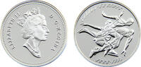 Canada 50 Cents Canada Commonwealth Elizabeth II 1998 50 Cents Figure Skating -