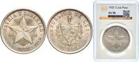 Cuba First Republic 1932 1 Peso Silver (.900) (silver 90%, copper 10%) (3550000) 26.7g GBCA AU KM 15