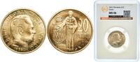 Monaco 20 Centimes Monaco Principalty 1962 20 Centimes - Rainier III (Essai) Aluminium bronze Paris Mint 4g GBCA MS KM E46 -