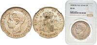 Spain 5 Pesetas 1898 ????18-98 SGV Madrid Mint Spain Kingdom 1898 ????18... 99,00 EUR  zzgl. 10,00 EUR Versand