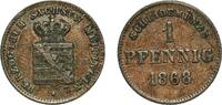 Duchy of Saxe-Meiningen 1 Pfennig 1868 Munich Mint Germany Duchy of Saxe... 6,60 EUR  zzgl. 10,00 EUR Versand