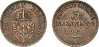 Kingdom of Prussia 3 Pfenninge 1868 A Berlin Mint Germany Kingdom of Pru... 8,80 EUR  zzgl. 10,00 EUR Versand