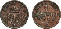 Kingdom of Prussia 1 Pfennig 1868 C Frankfurt am Main Mint Germany Kingd... 4,40 EUR  zzgl. 10,00 EUR Versand