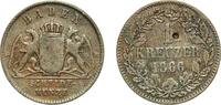 Grand Duchy of Baden 1 Kreuzer 1866 Staatliche M&uuml;nze Baden-W&uuml;rt Germany ... 4,40 EUR  zzgl. 10,00 EUR Versand