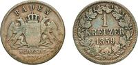 Grand Duchy of Baden 1 Kreuzer 1859 Staatliche M&uuml;nze Baden-W&uuml;rt Germany ... 4,40 EUR  zzgl. 10,00 EUR Versand